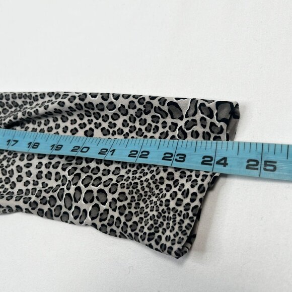 Norma Kamali Cheetah Print Twist Dress Stretch Jersey Grey Animal Print Large - Picture 7 of 10